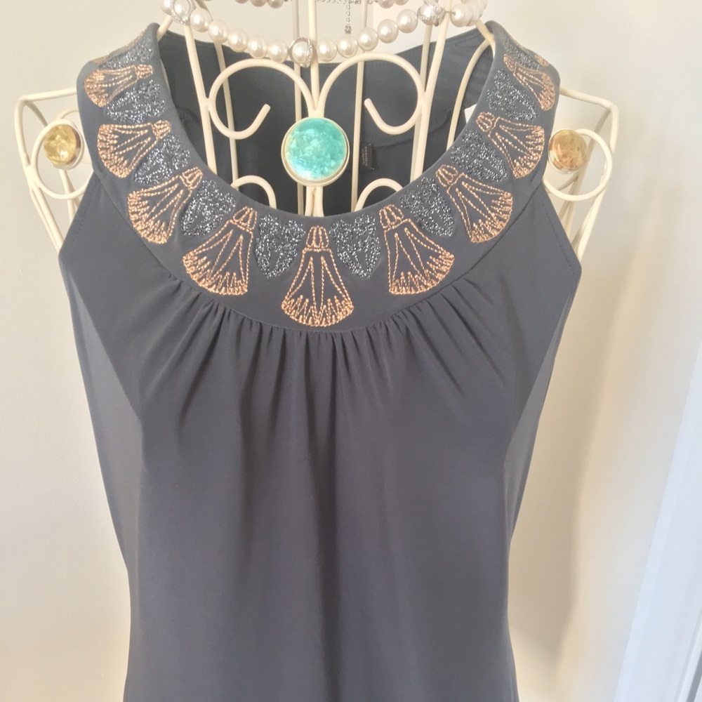 The Limited Dark Grey Size XS Sleeveless Top